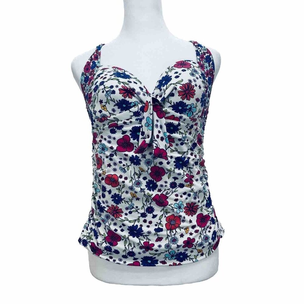 Liz Claiborne Floral Tankini Swimwear for Women Multicolor Size S
